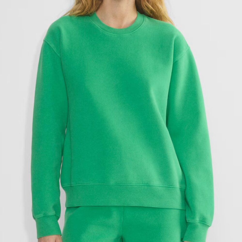 Artizia TNA Cozy Fleece Perfect Sweatshirt + Sweatpant Set S + XS Blue/Green